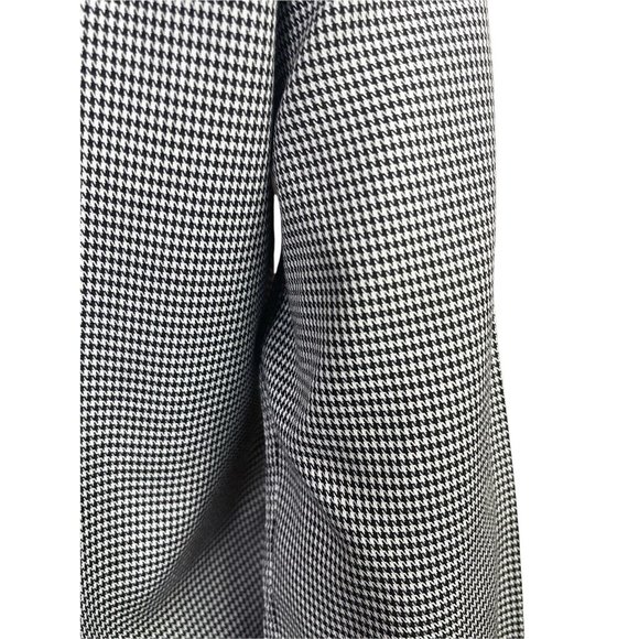 Faconnable Black White Houndstooth Check Long Sleeve Button Up Top Size Small - Picture 7 of 8